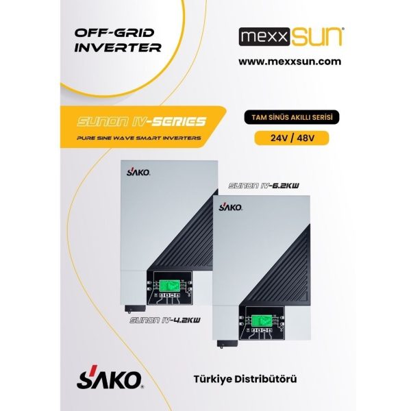 SAKO IV 6.2KW Tam Sinüs Akıllı Inverter 48V 6200W