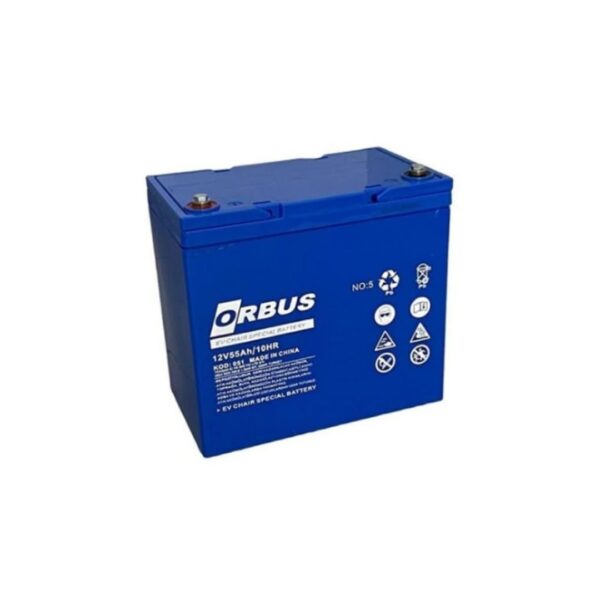 Orbus Engelli Araç Aküsü 55 Ah (55 amper) 12 Volt