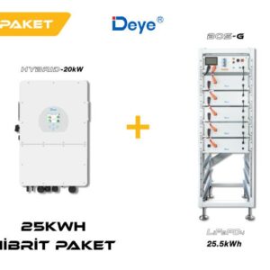 DEYE 25 kWh Hibrit Paketi (High Voltage)