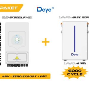 DEYE 5 KW On-Grid Hibrit Monofaze Paketi LV (48V)