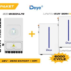 DEYE 8 KW On-Grid Hibrit Monofaze Paketi LV (48V)